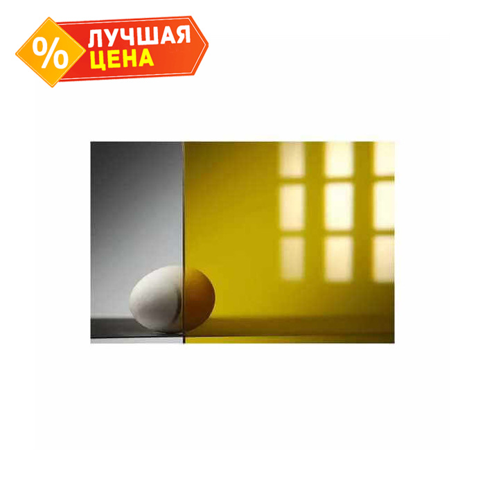 Монолитный поликарбонат 2 мм КИВИ желтый 2050х3050 мм